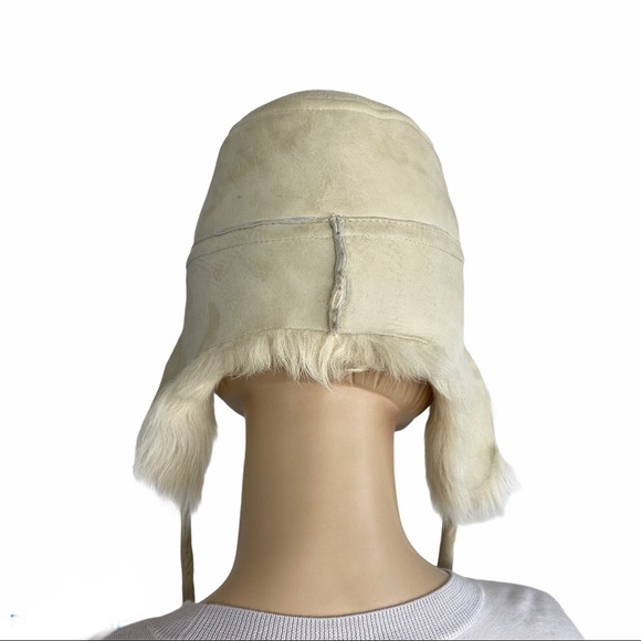 J. Crew Toscana Shearling Leather Trapper Hat Small / Medium - Picture 9 of 12